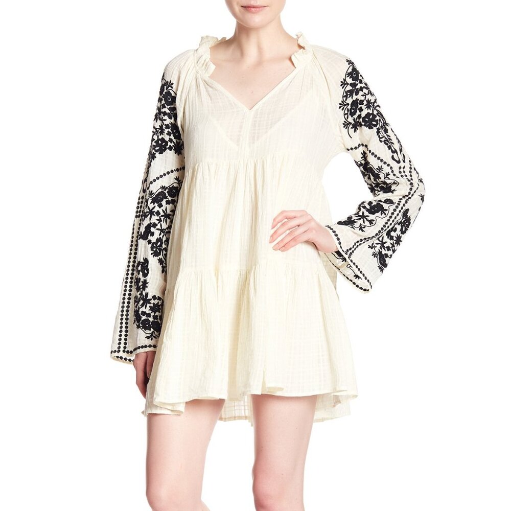 Free People, Emerald City Shift Dress, Ivory, Size S or M